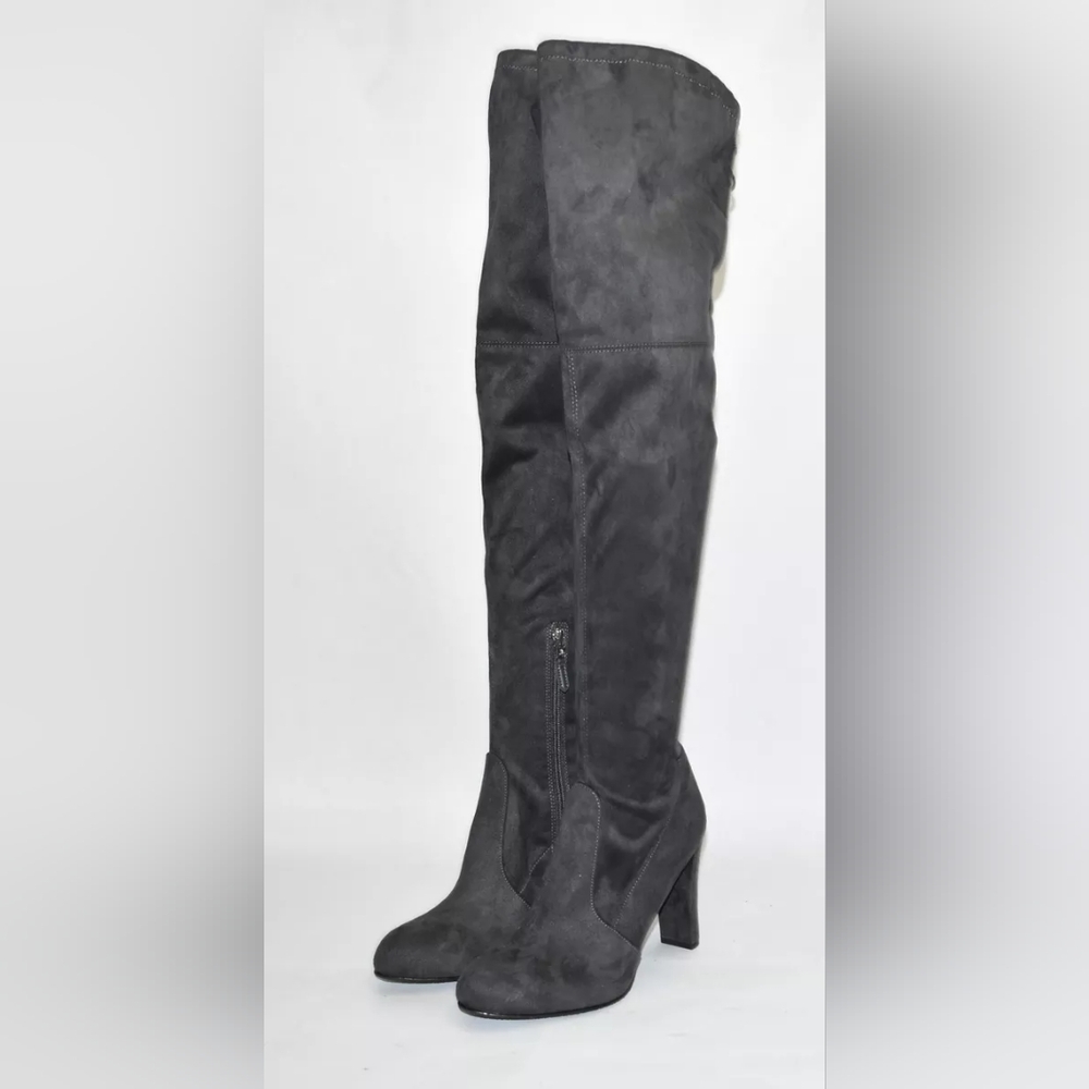 NWOT Sam Edelman Kent Over the Knee Suede Boots Dark Grey Size 9.5